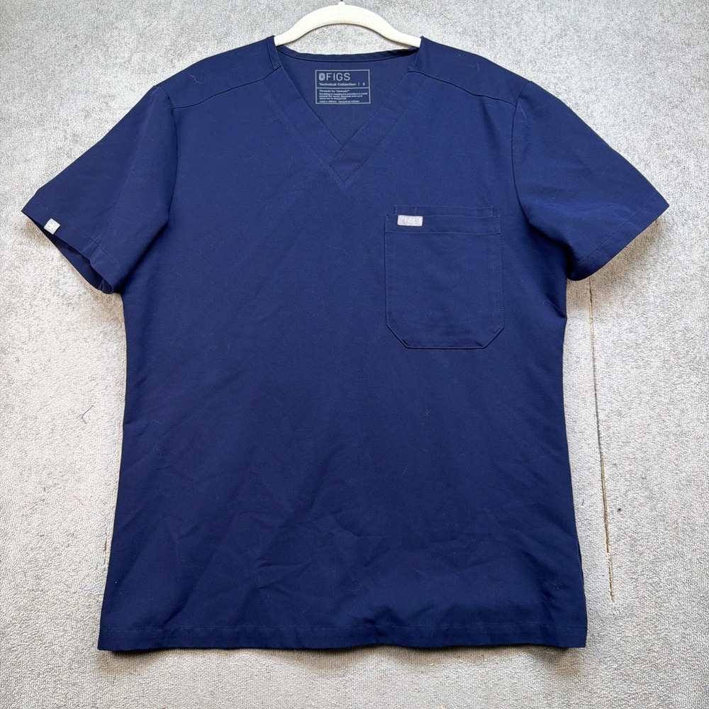 FIGS Navy Scrub Set Small Top XS Jogger Pants Medical Uniform